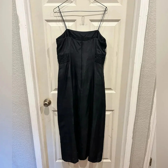 Ann Taylor Vintage Black Spaghetti Strap Silk Formal Dress Y2K size 12 - Picture 3 of 5